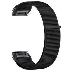 Premium Nylon Quick Release Strap - Easy Fit Watch Band Wristband - 26mm (Black)