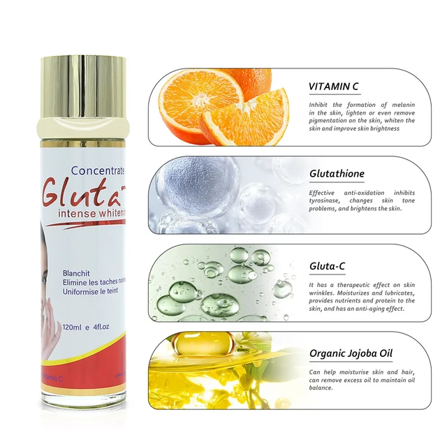 5D Gluta Glutation És C-Vitamin Arcfehérítés Az Anti-Globális Koncentráció Szérum Még Bőr Tónusú Bőrápolás Lényege - Image 5