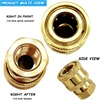 2Pc 5000PSI Sewer Jet Nozzle With Pressure Washer Coupler, Brass Fittings Quick Connector,1/4 Inch Connect To Female NPT 4
