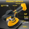Cordless Car Buffer Polisher Compatible With Dewalt 20V Battery, Brushless Car Buffer for Car Polishing and Waxing(Tool Only) 6