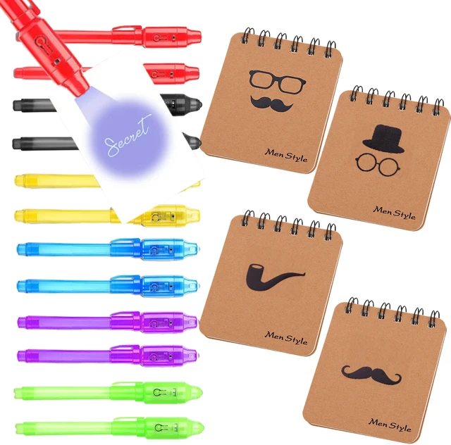 32/16Pcs Invisible Ink Pen and Notebook Spy Pen Party Supplies UV Light  Magic Pen Kids Party Favors Halloween Goodies Bags Toy - AliExpress