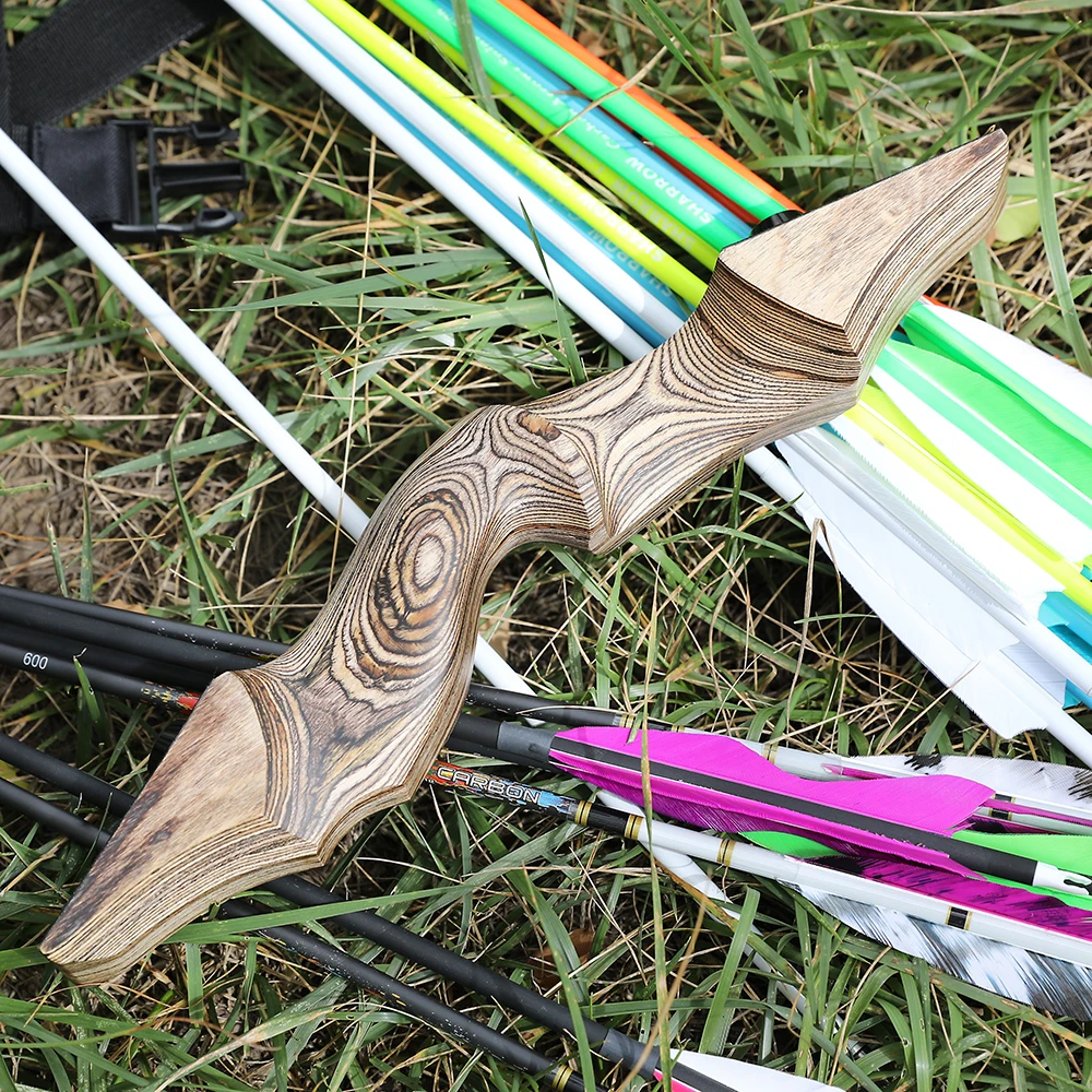 Description Picture 5 of itemBLACK HUNTER 60'' Recurve Bow 25-60lbs Right/Left Hand Bow Tech Wood Traditional Bow Wooden Split Archery Bow For Hunting
