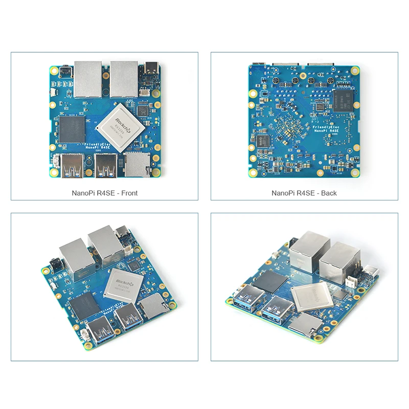 RealQvol Friendly Nanopi R4SE, 4GB 32GB eMMC  Gbps ̴ Ʈ , Openwrt  Ĩ RK3399  ν