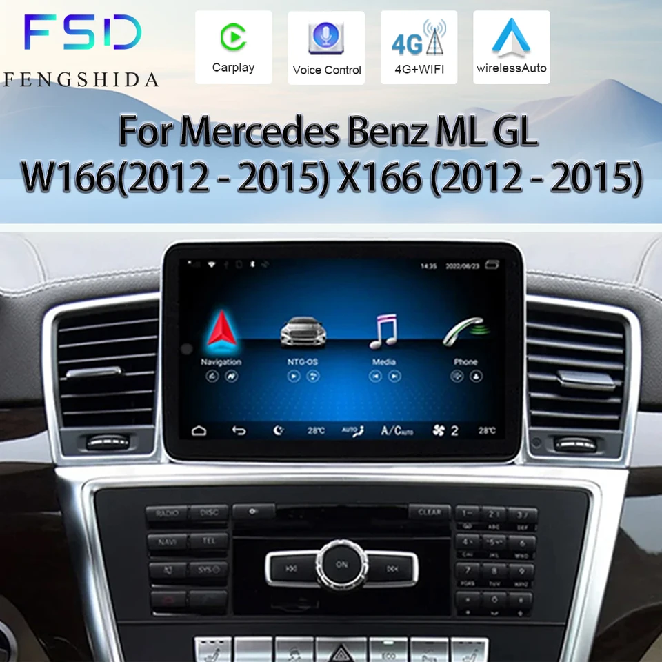 For Mercedes Benz ML GL W166 X166 2012 - 2015 Android CarPlay 4G