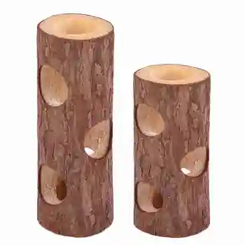 Wooden Hamster Tunnel Versatile Animal Exercise Tube Chew Toy for Rabbit Ferret Hamster Guinea Pig