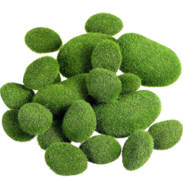 4PCS Artificial Moss Rocks Decorative DIY Green Moss Balls For Floral  Arrangements Gardens and Crafting Promotion