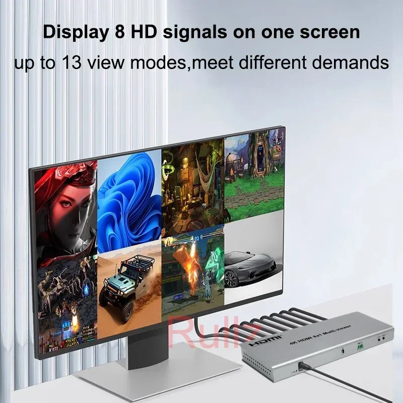 HDMI  Ƽ  ɸ ġ,   ȭ , PS4 DVD ī޶ PC TV, 4K, 8x1, 8 in 1 