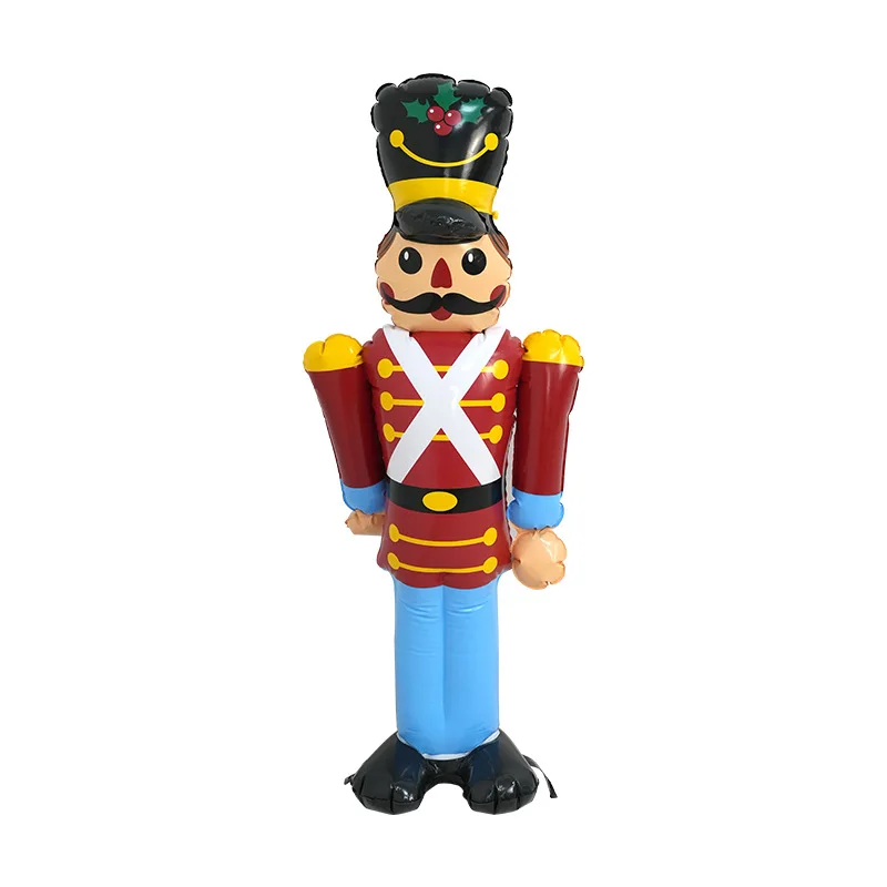 【Prime deal】 Christmas Inflatable Toys Cartoon PVC Inflatable Santa Claus Decoration Gingerbread People Christmas Eve Decoration Supplies.