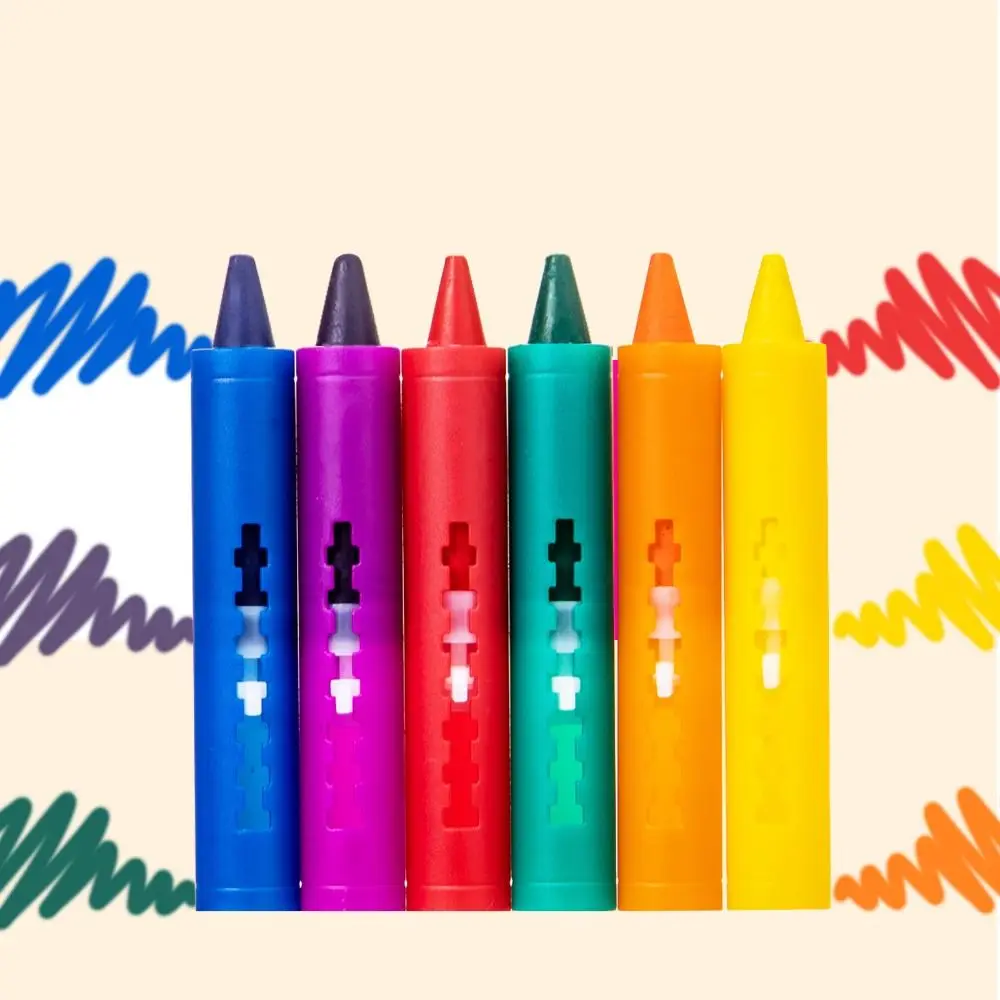 Bathroom Crayon Erasable Washable Doodle Pen 6Pcs