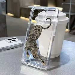 Panther Leopard Animal Print Design Phone Case - Stylish Protective Soft Cover - iPhone 12 Mini (1)
