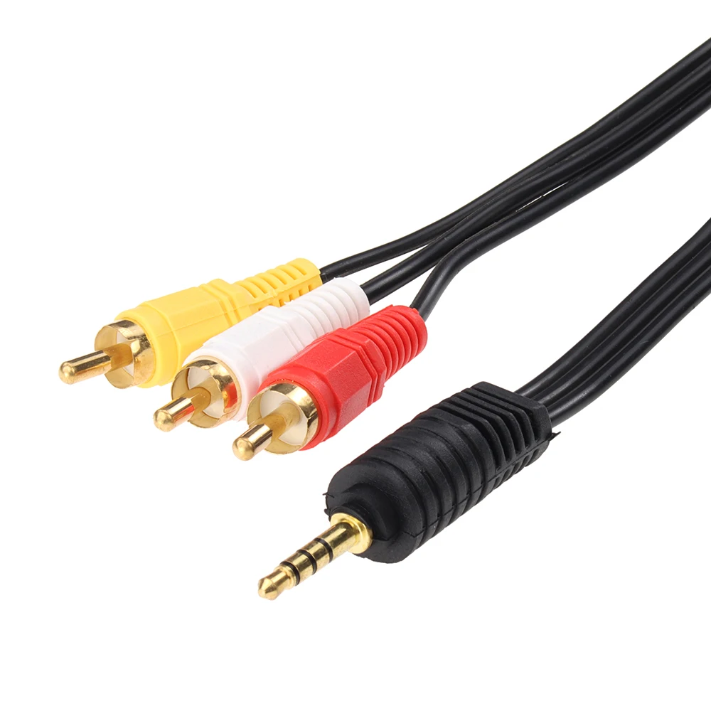 Cable Jack 3.5mm to 3 RCA male (Audio + Video) of 1.5m