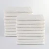 18-Piece Cotton Kitchen Bar Mop Cleaning Dishcloth Set White Absorbent Durable Easy Care Household All Surfaces Machine Wash 1