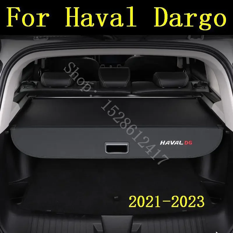 For Haval Dargo 2021 2022~2024 Car Rear Trunk Privacy Curtain Security Shield Cargo Cover Waterproof Interior Accessories