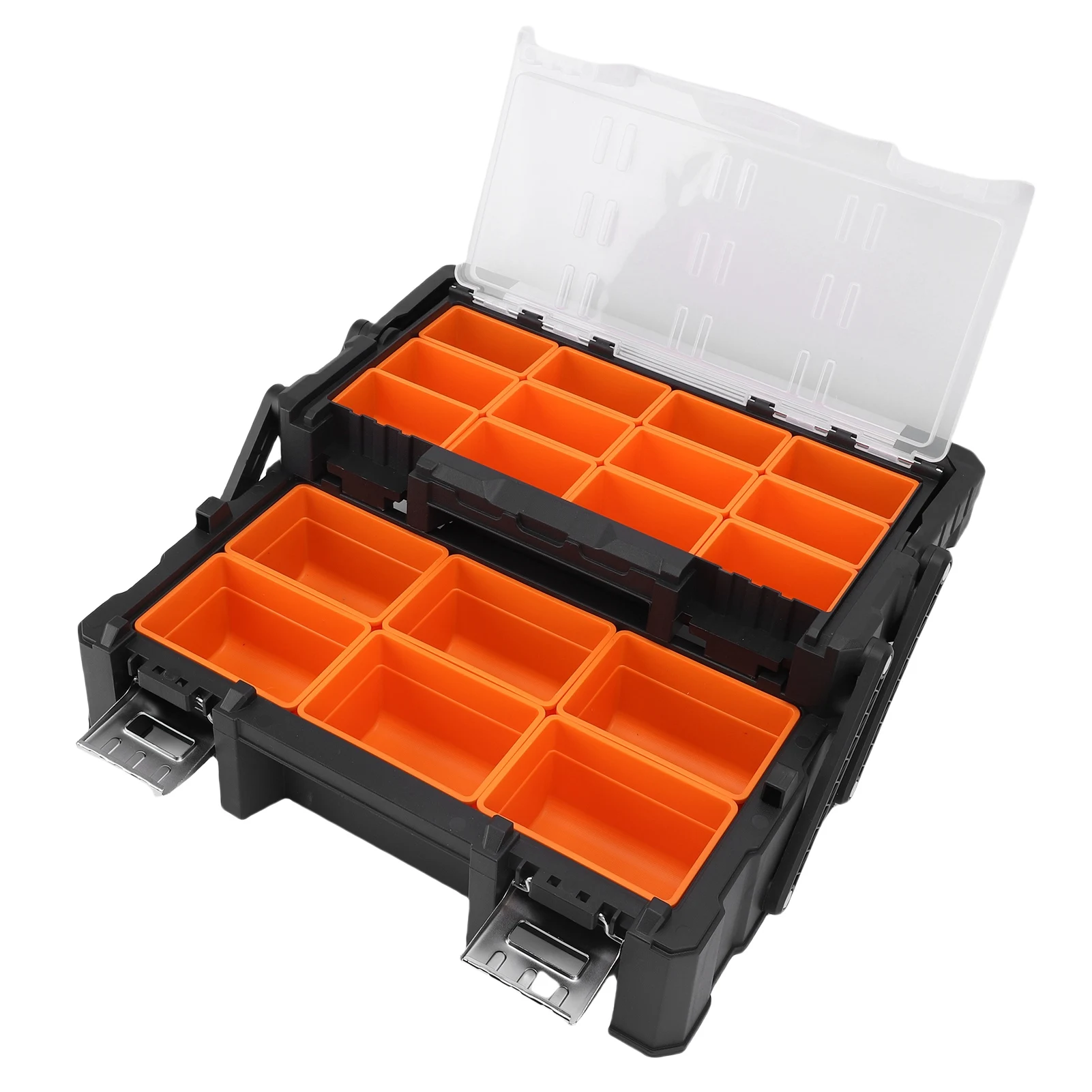 Small Parts 2 Layer 18 Compartments Multi Functional Electronic Tool Box for Sc