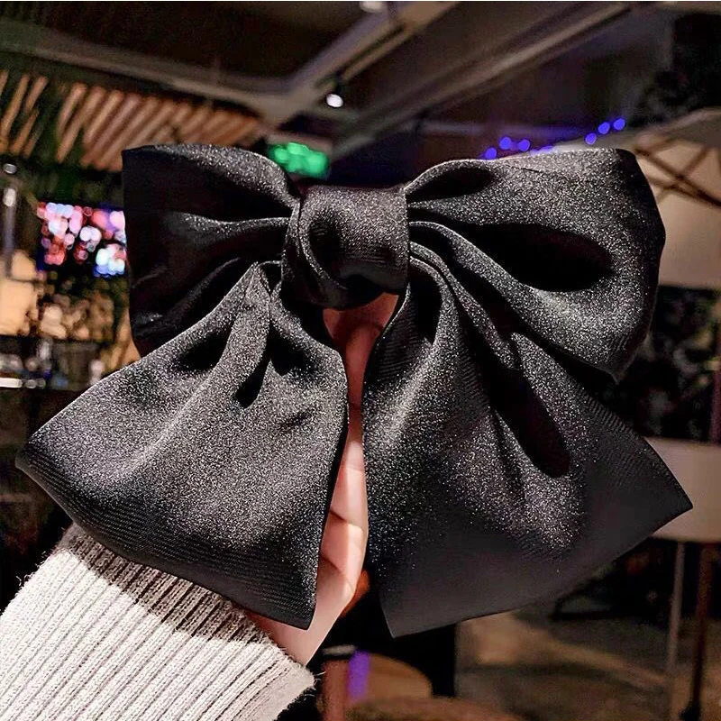 Große Schleife Seide Chiffon Krawatten Haarspangen Koreanische Band Haarnadel Mädchen Haarschmuck für Frauen Bowknot Haarnadeln Neu 2022 – Detail 7