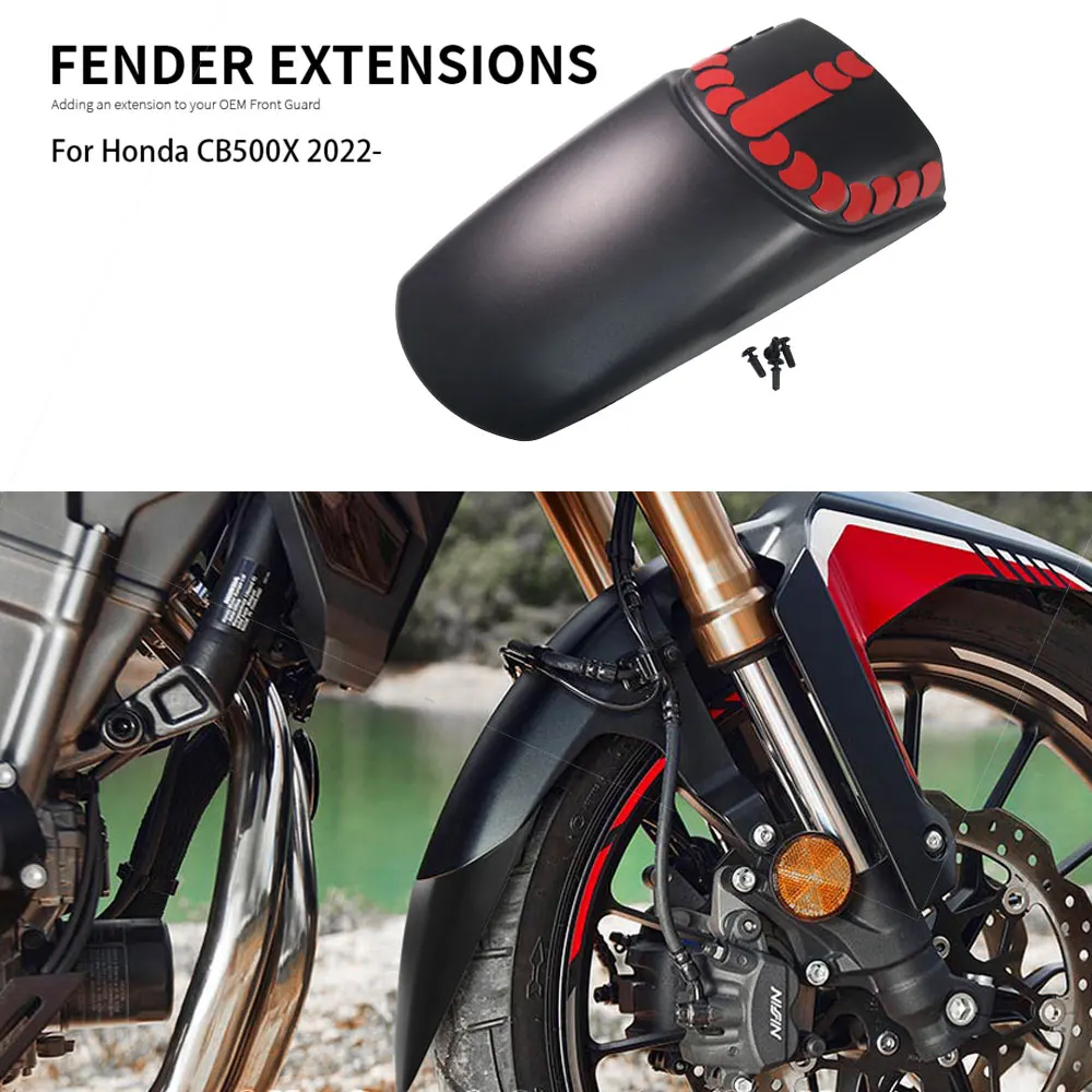 

CB500X Motorcycle Accessories Front Fender Mudguard Extender Extension For Honda CB 500 X 2022 2023 -