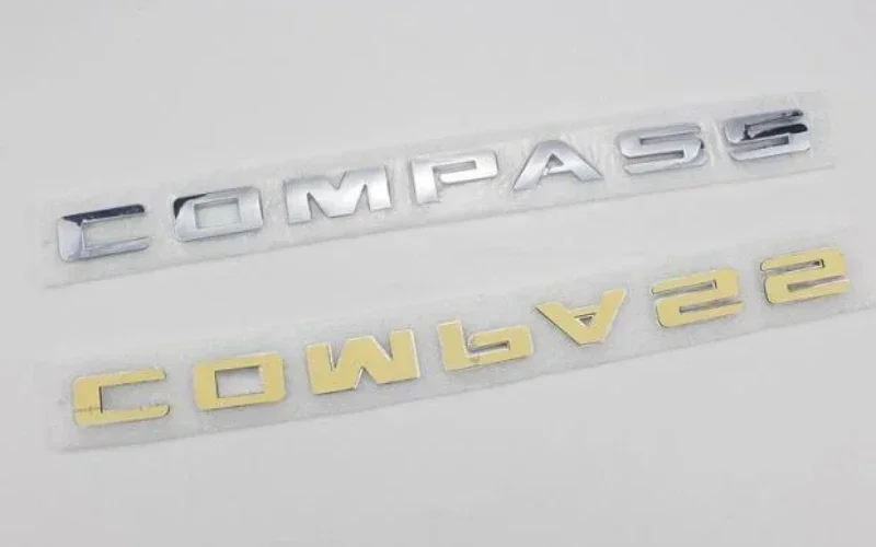 1 Paio di Adesivi ABS per Parafango e Bagagliaio Auto, Emblema Logo Compass, Badge Laterale Auto, Ricambio, Accessori Decorativi Esterni - immagine 5
