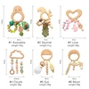 1pc Newborn Wooden Teething Rattle Toy Beech Animal Pendant Personalised Name Rattles Chew Baby Products Teethers For Baby 2