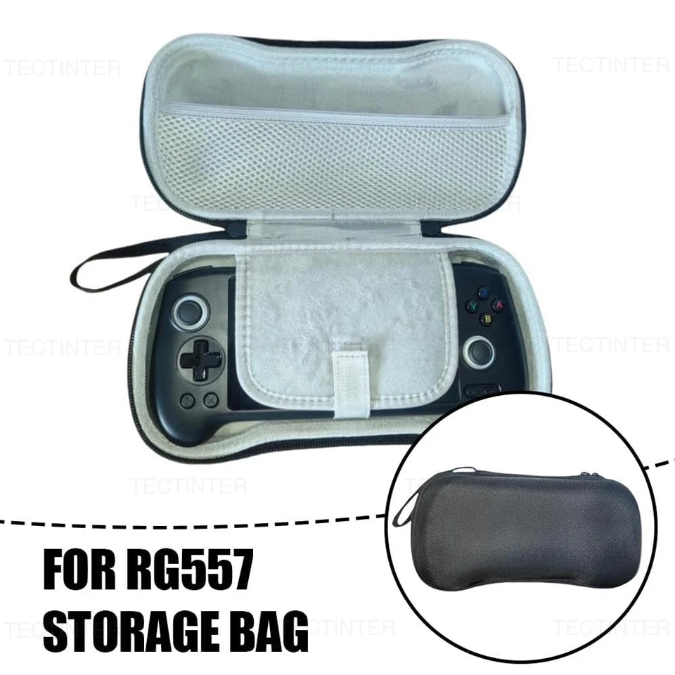Anbernic RG557/RG556 게임 콘솔 용 휴대용 운반 가방 케이스 휴대용 스토리지 충격 방지 보호 여행용 박스 액세서리