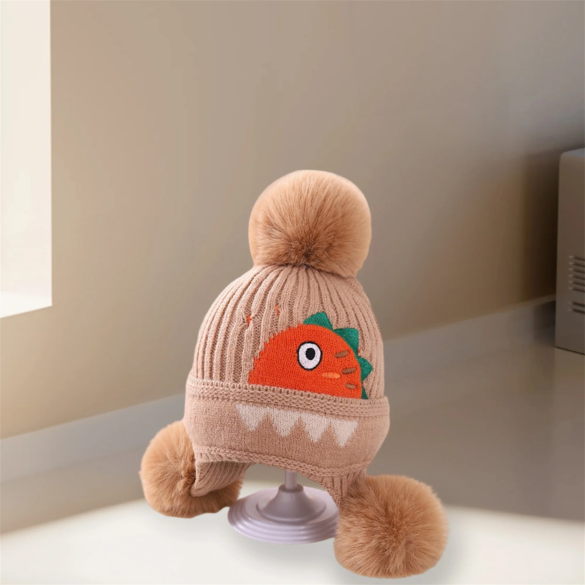 Children s Winter Hat with Ear Flaps Adorable Unicorn Pom Pom Knit Beanies Cozy Caps for Kids Boys Girls