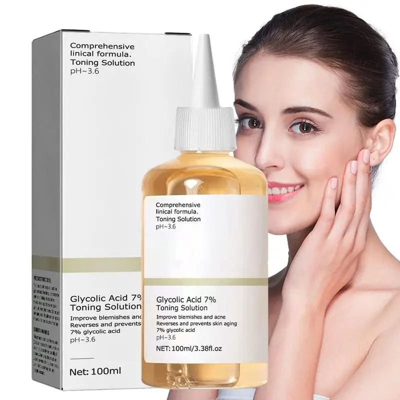 Solution tonifiante l acide glycolique 7 pour le visage produit liftant Solution tonifiante l acide glycolique 7 pour le visage produit liftant