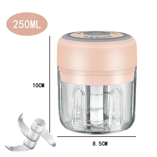 100ml/250ML Manual Meat Mincer Garlic Chopper Rotate Garlic Press Crusher Vegetable Onion Cutter Kitchen Cooking Accessories 14