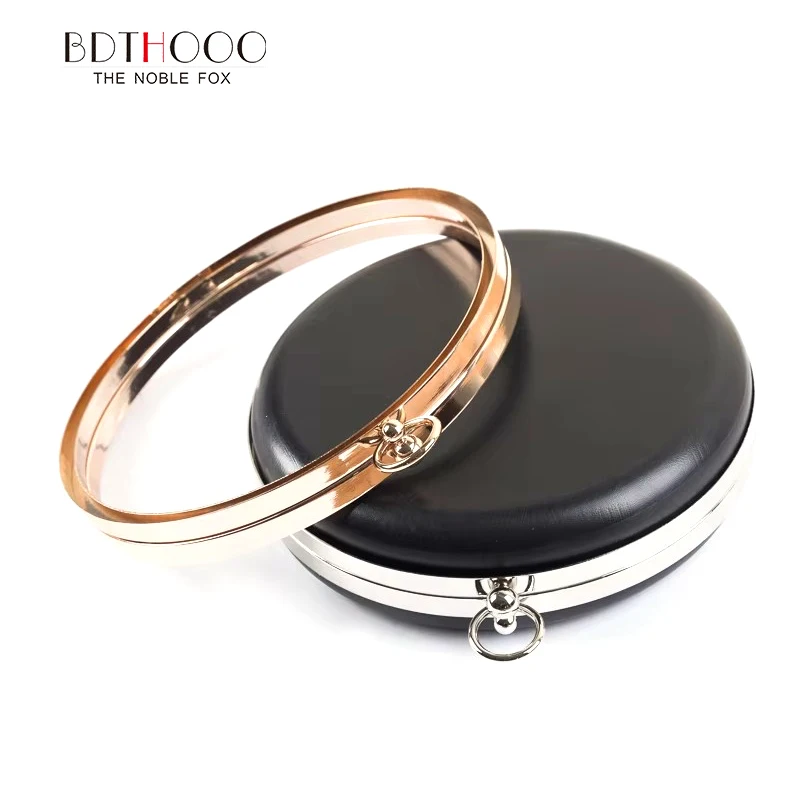 18cm Metal Clasps Dinner Round Box Purses Frame Handles for DIY Handbags Kiss Twisted Lock Buckle Tone Bag Accessories