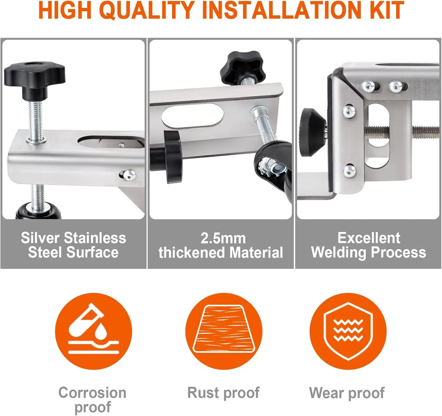 Door Installation Kit, Heavy Duty Door Board Dolly for 1-3/8" and 1-3/4" Pre-Hung, Slab, and Front Doors, Stainless Steel Instal 2