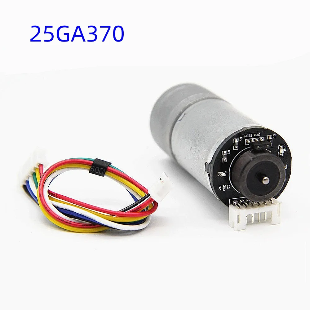 

2PCS 12V 25GA370 DC Gear Motor With Encoder for Balance Toy Car High Power High Torque High Quality