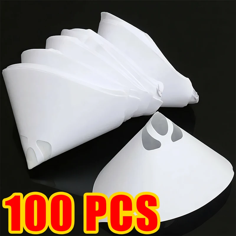 100Pcs Paint Filter Paper Disposable Purifying Straining Cup Conical Paint Strainers Nylon Mesh Uniform Filtration