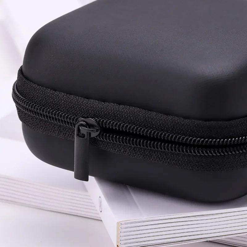 Headphone Case Bag with Lanyard Earphone Box Storage for Memory Card Headset USB Cable Charger Organizer Square Storage Bag