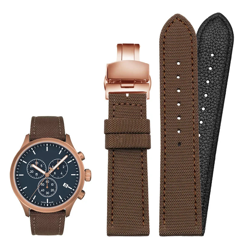 Universal Nylon Canvas Watch Band Bracelet, Men's & Women's Sports Accessory in Multiple Sizes (18mm-24mm)
