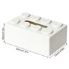 Creative Building Block Tissue Box Cover Facial Tissue Dispenser Tissue Container for Livingroom Bedroom Bathroom Home Office 6