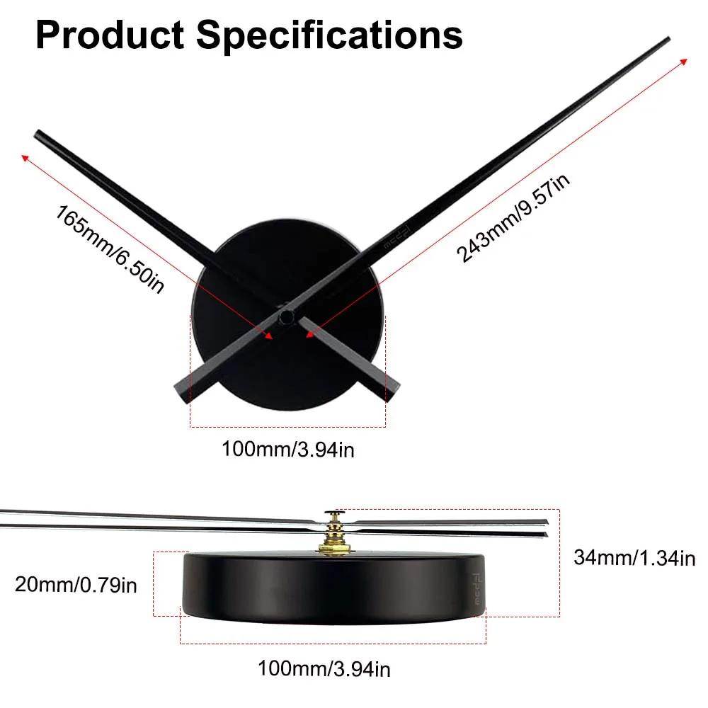 MCDFL Minimalist Wall Clocks Modern Living Room Large Wall Clock Decoration Art Watches 3d Ornaments Hanging Hands and Motor Kit 2