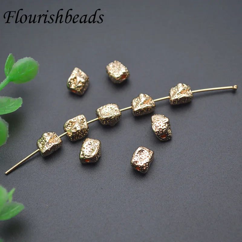 

Матовые геометрические бусины в форме метеорита, браслет, ожерелье, свободные бусины для самостоятельного изготовления ювелирных изделий, аксессуары, 50 шт./партия