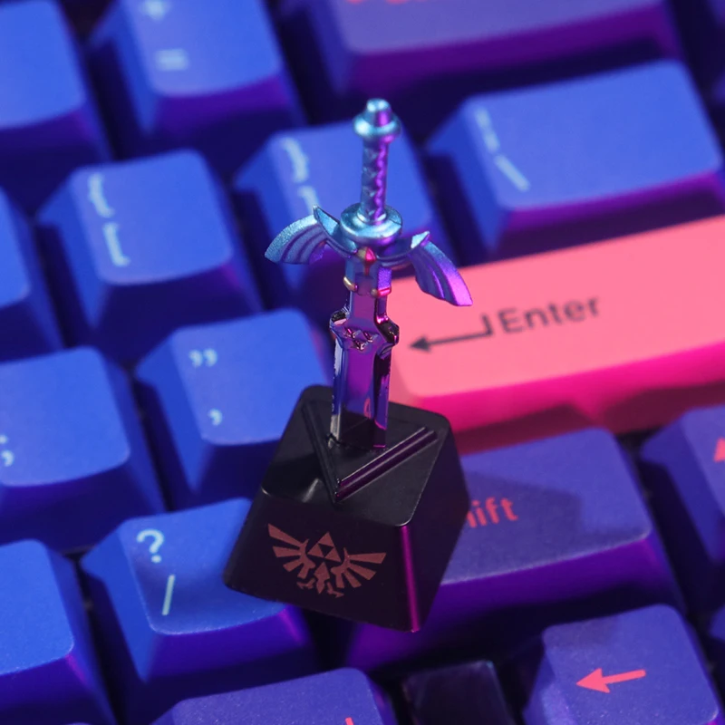 

ECHOME Master Sword Aluminum Keycap Artisan Keyboard Cap Original Custom Metal Gaming KeyCap for Mechanical Keyboard Accessories