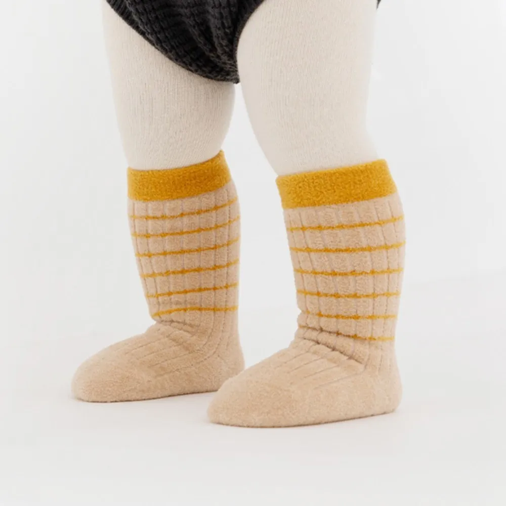 3 Pairs Children Socks Girls Socks Knee Casual Fashion Striped Printing Knee Socks Kids Breathable Cotton Girl Boys Socks