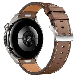 Premium 22mm Leather QuickFit Strap: Elegant Wristband for 22mm width (Dark brown)