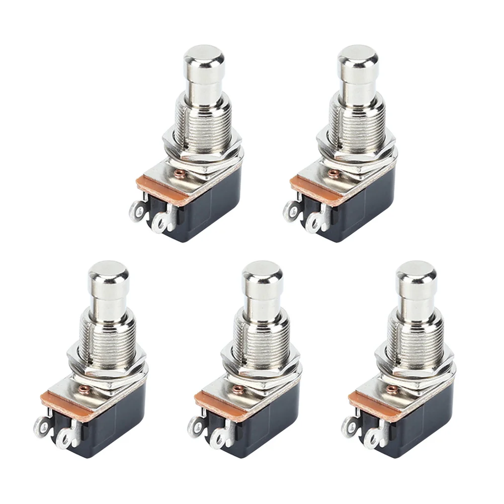 

5pcs Electric Guitar Effects Pedal 2 Pin SPST Momentary Stomp Push Button Universal for Electric Guitar, Electric Bass