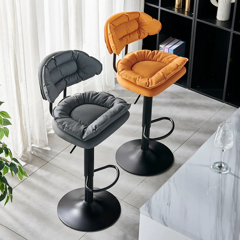 

Bar Chair, Modern Minimalist High Chair, Rotatable Lifting, Household High Stool, Backrest, Bar Stools For Kitchen, Light Luxury