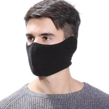 Maschera invernale da uomo calda antivento Maschera spessa antipolvere traspirante Copri bocca Protezione per la stagione fredda Attrezzatura da esterno Confortevole