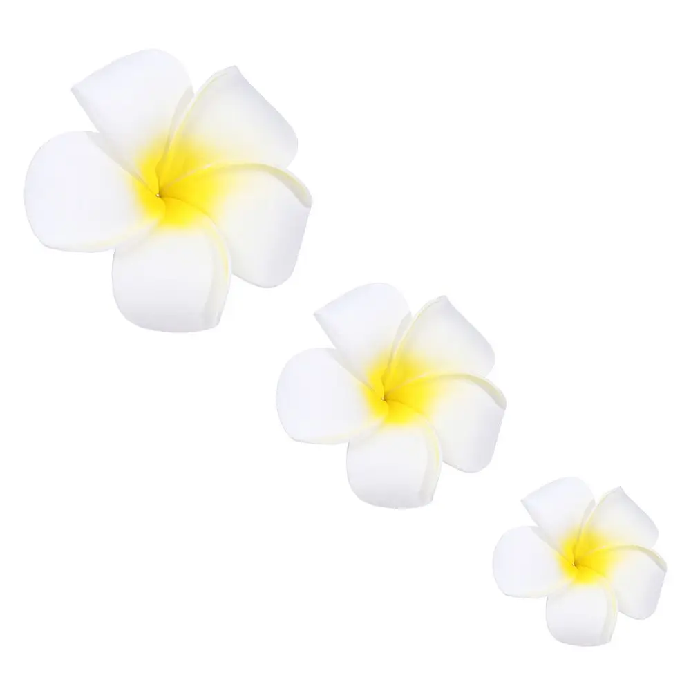 Party Women Girl Simulation Flower White Plumeria Hairpin Beach Seaside Hair Clip