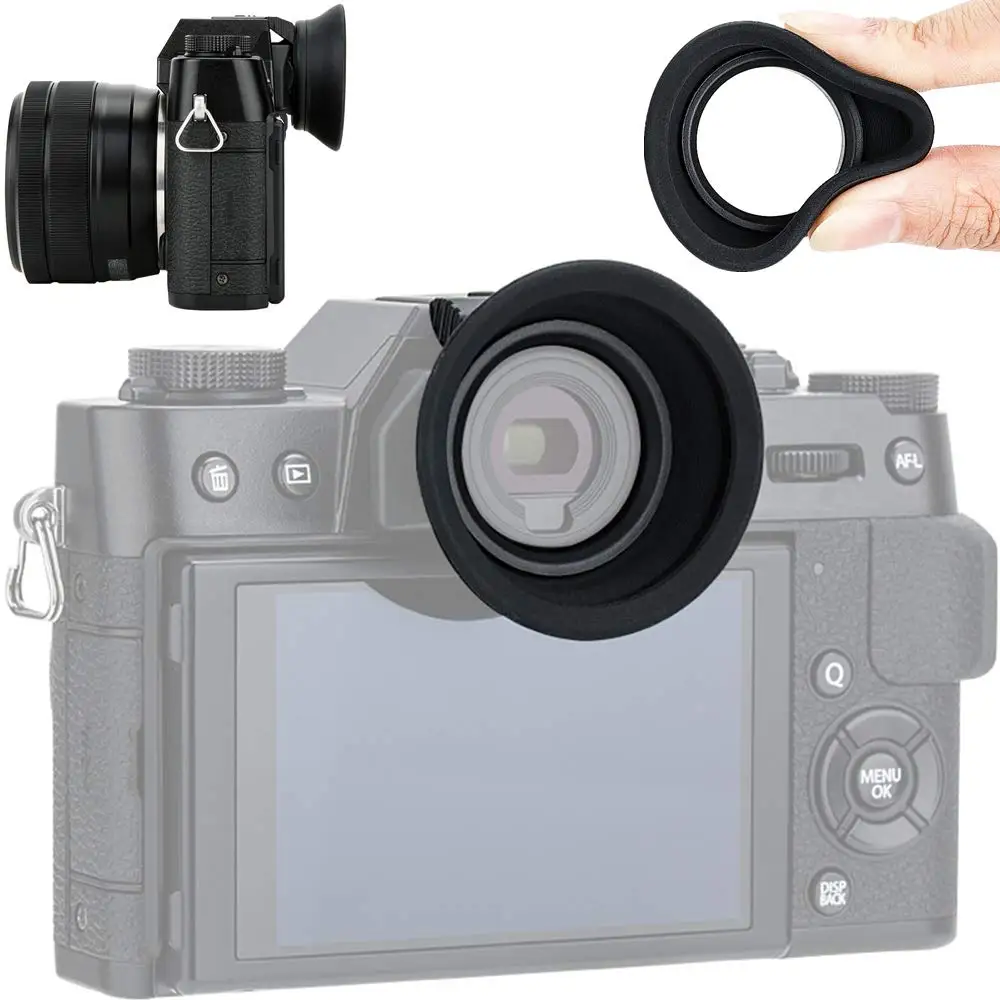 Fujifilm Fuji X-T30 II X-T20 X-T10 Fuji XT20 XT10 XT30 용 핫슈 아이 컵을 통한 부드러운 실리콘 카메라 아이 컵 아이피스 뷰 파인더