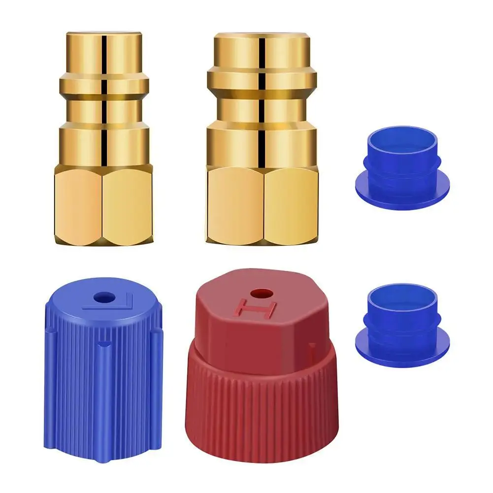 R12 R22 A R134A Adattatori R12 A R134A Kit Di Retrofit Kit Di Conversione Raccordo Laterale Alto/Basso 1/4In Sae A 7/16In Unf 2 Pezzi