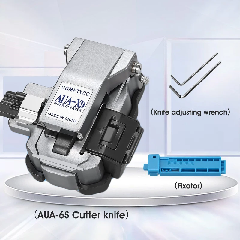 MAYTO FTTH Fiber Optic Tool Kit with AUA-X9 Fiber Cleaver -70~+10dBm/-50~+26dBm G10 Optical Power Meter