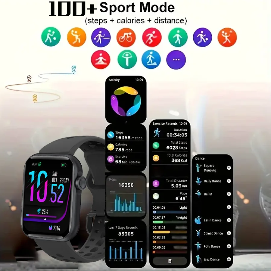 Smart Watch, for Men and Women (Answering/Making Calls) Fitness Tracker, More than 120 Sports Modes, Sleep Monitoring, Pedometer 4