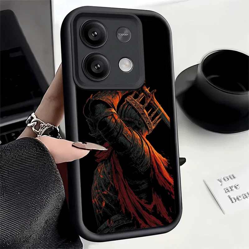 Elegant Dark Souls Gaming Silicone Phone Case - Soft Touch Protective Shell