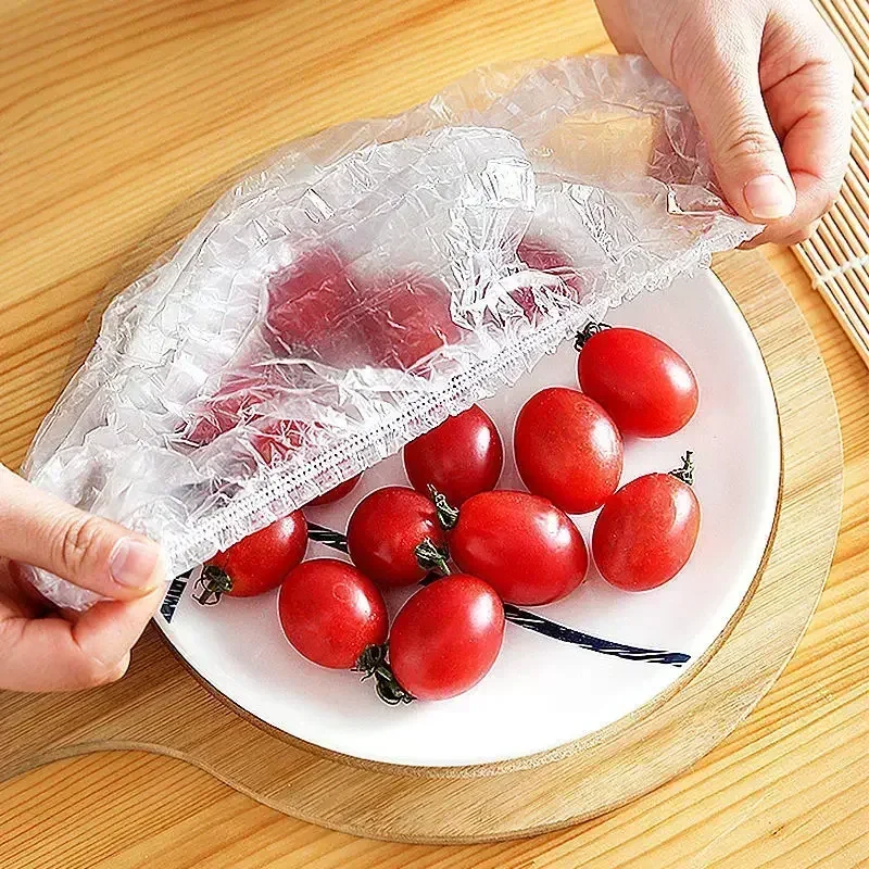 Food Cover 200 Pieces Food Bags Disposable Food Cover Plastic Wrap Fruit Bowl Cup Lid Store Kitchen Plastic Bag Storage Organization Home Plastic Food Storage Bags Plastic Food Cover Food Storage Bags Food Storage Lids Plastic Packaging Bags