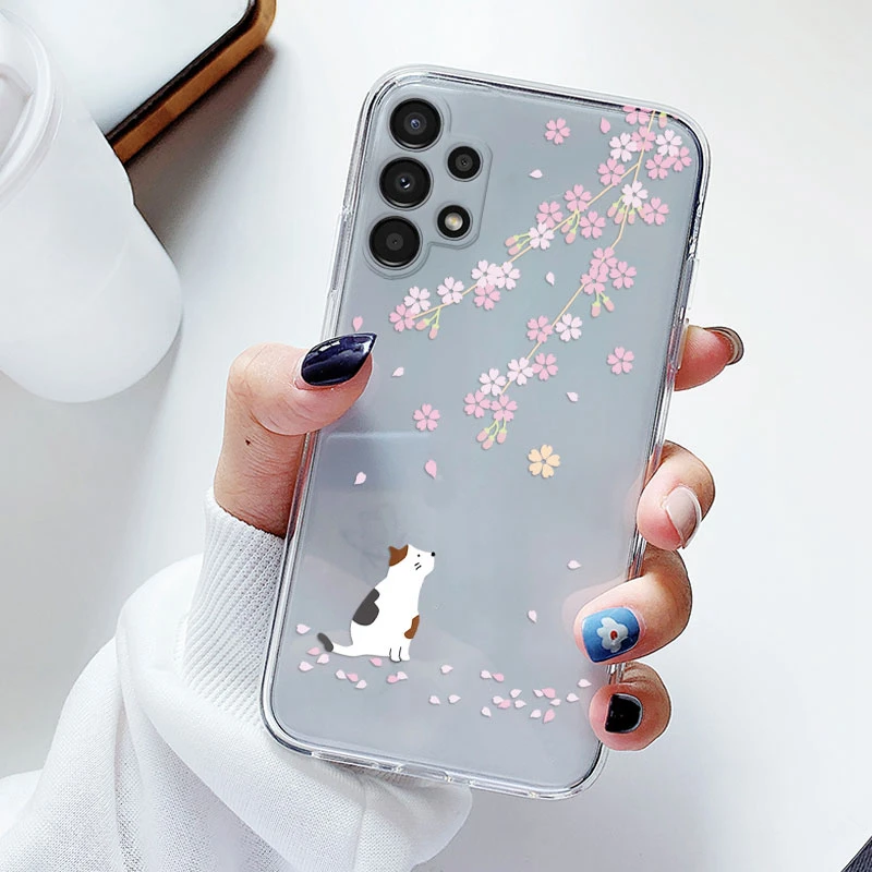 Floral Transparent Soft Silicone Phone Case - Flower TPU Cover