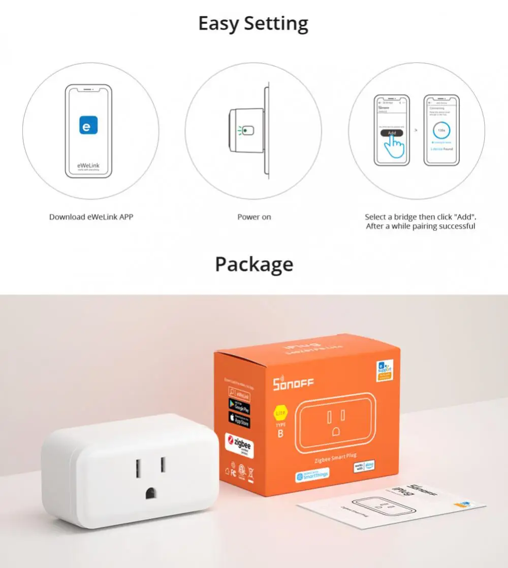 SONOFF-S40 Ʈ ׺ , 15A, ׺ 3.0 Ʈ  ÷ Ÿ̸ , Sonoff zbbridge ȣȯ, Alexa, SmartThings 